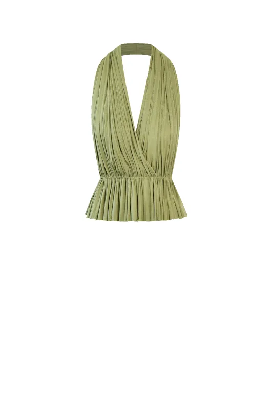 Green Silk Tulle Top sold by HANNE BLOCH