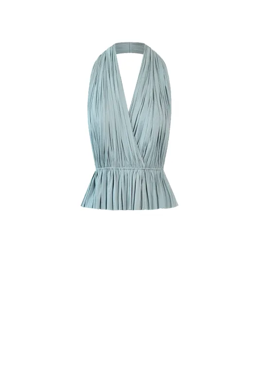 Ice Blue Silk Tulle Top sold by HANNE BLOCH