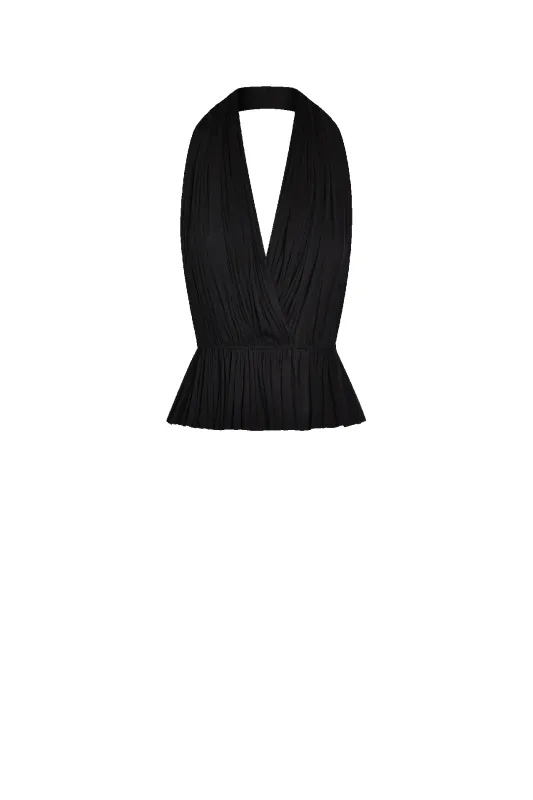 Black Silk Tulle Top sold by HANNE BLOCH