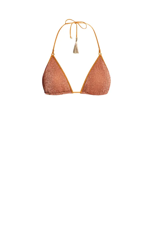 Rust Glitter Triangle Bikini - Top sold by HANNE BLOCH