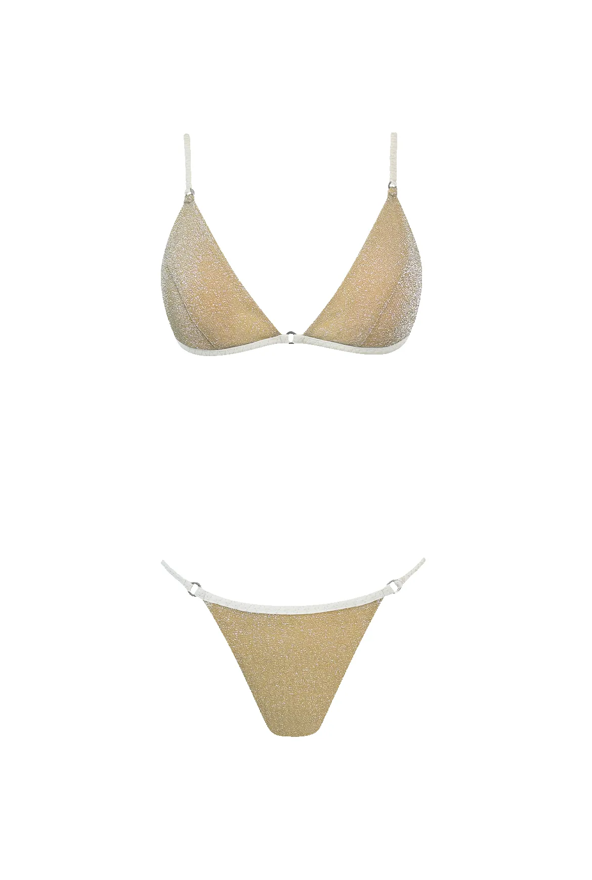 Ivory Glitter Brazilian Bikini sold by HANNE BLOCH