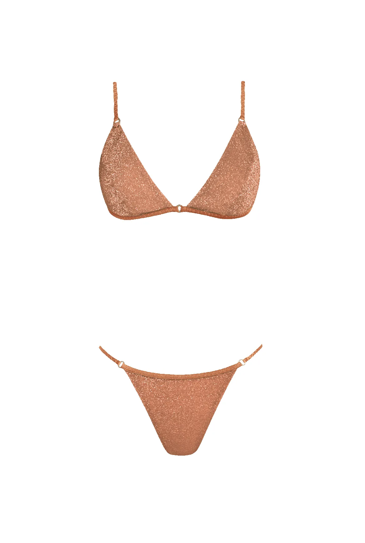 Rust Glitter Brazilian Bikini sold by HANNE BLOCH