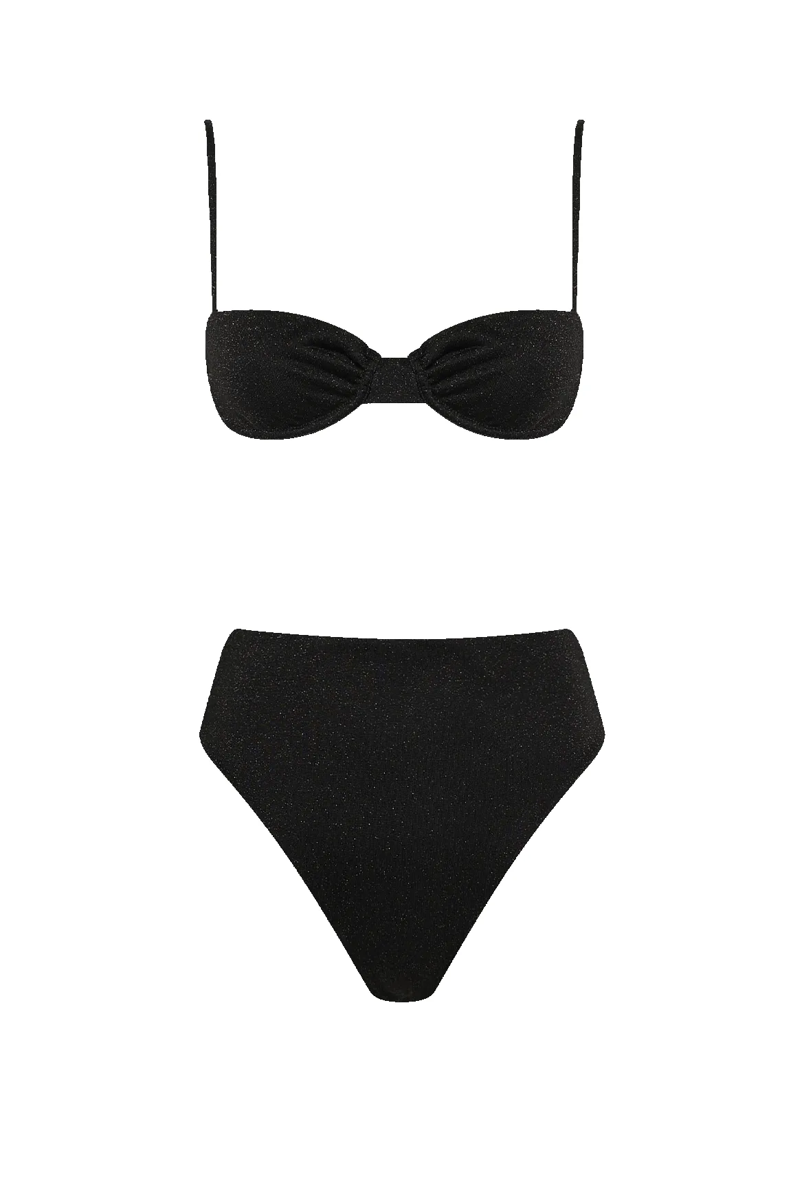 Black Glitter Balconette Bikini sold by HANNE BLOCH