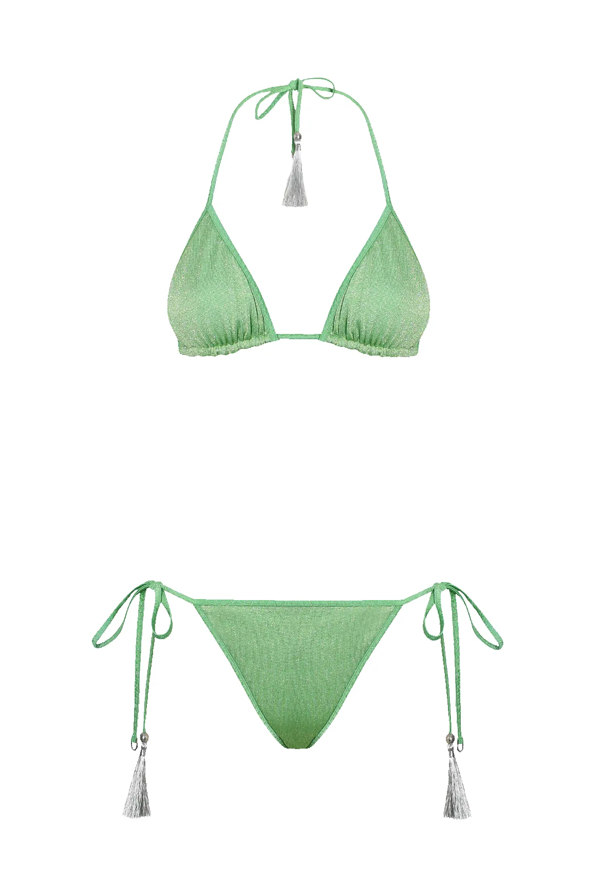 Mint Glitter Triangle Bikini sold by HANNE BLOCH