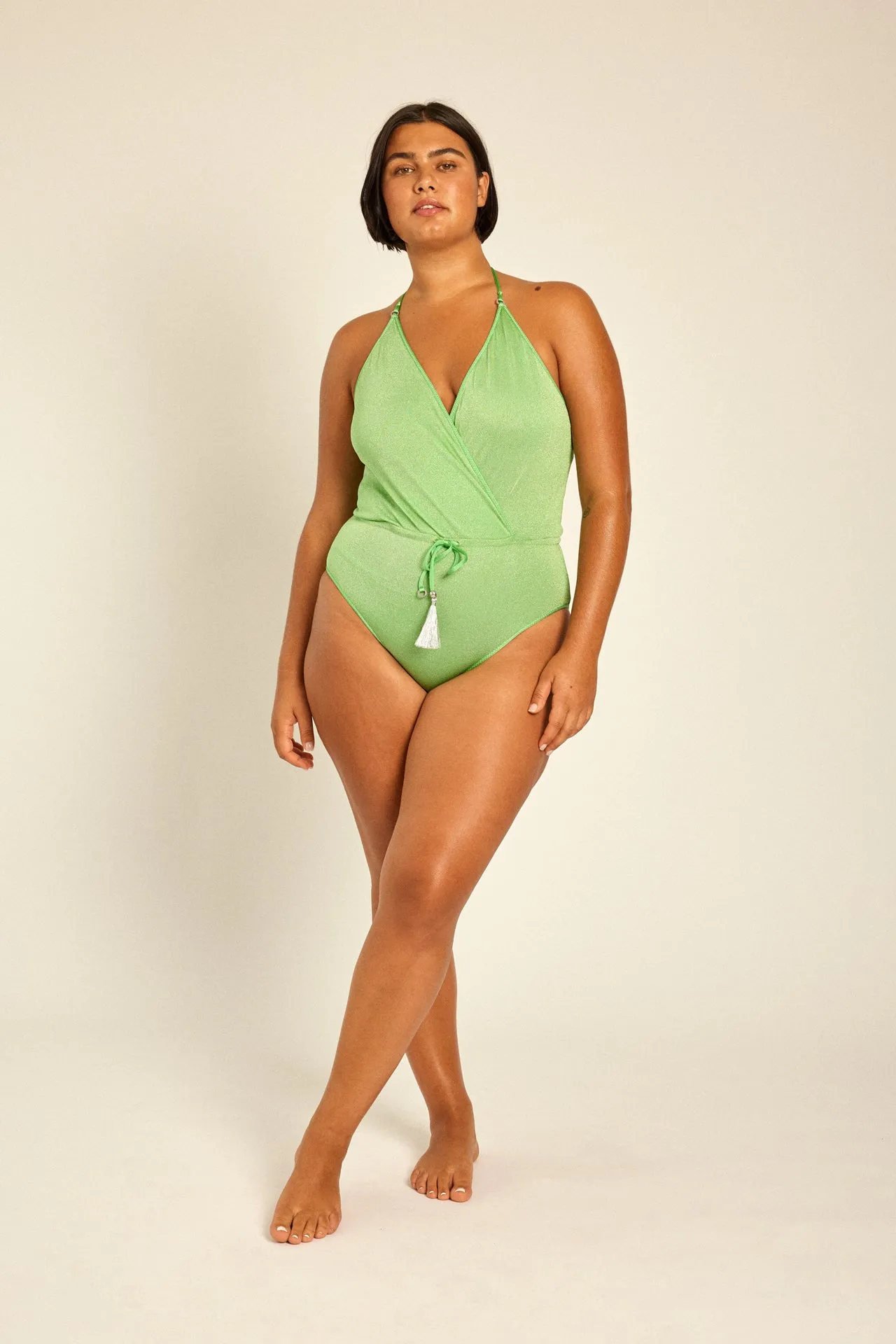 Mint Glitter V-Swimsuit sold by HANNE BLOCH product image thumbnail 2