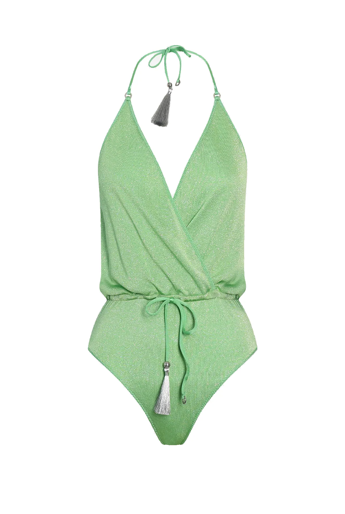 Mint Glitter V-Swimsuit sold by HANNE BLOCH