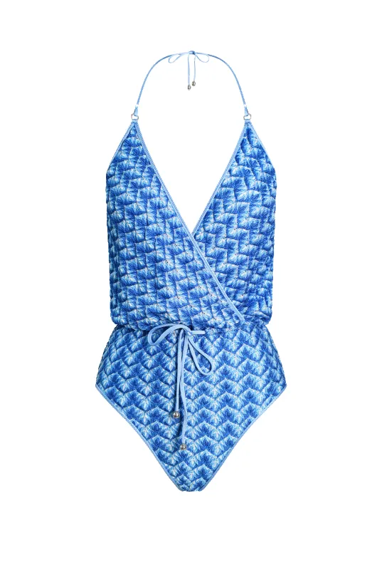 Sky Knit V-Swimsuit sold by HANNE BLOCH