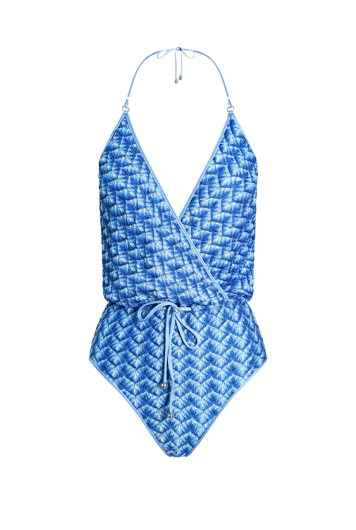 Sky Knit V-Swimsuit sold by HANNE BLOCH