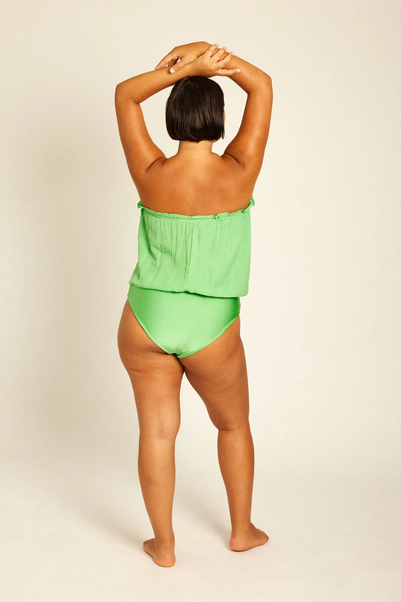 Mint Bandeau Silk Swimsuit sold by HANNE BLOCH product image thumbnail 4
