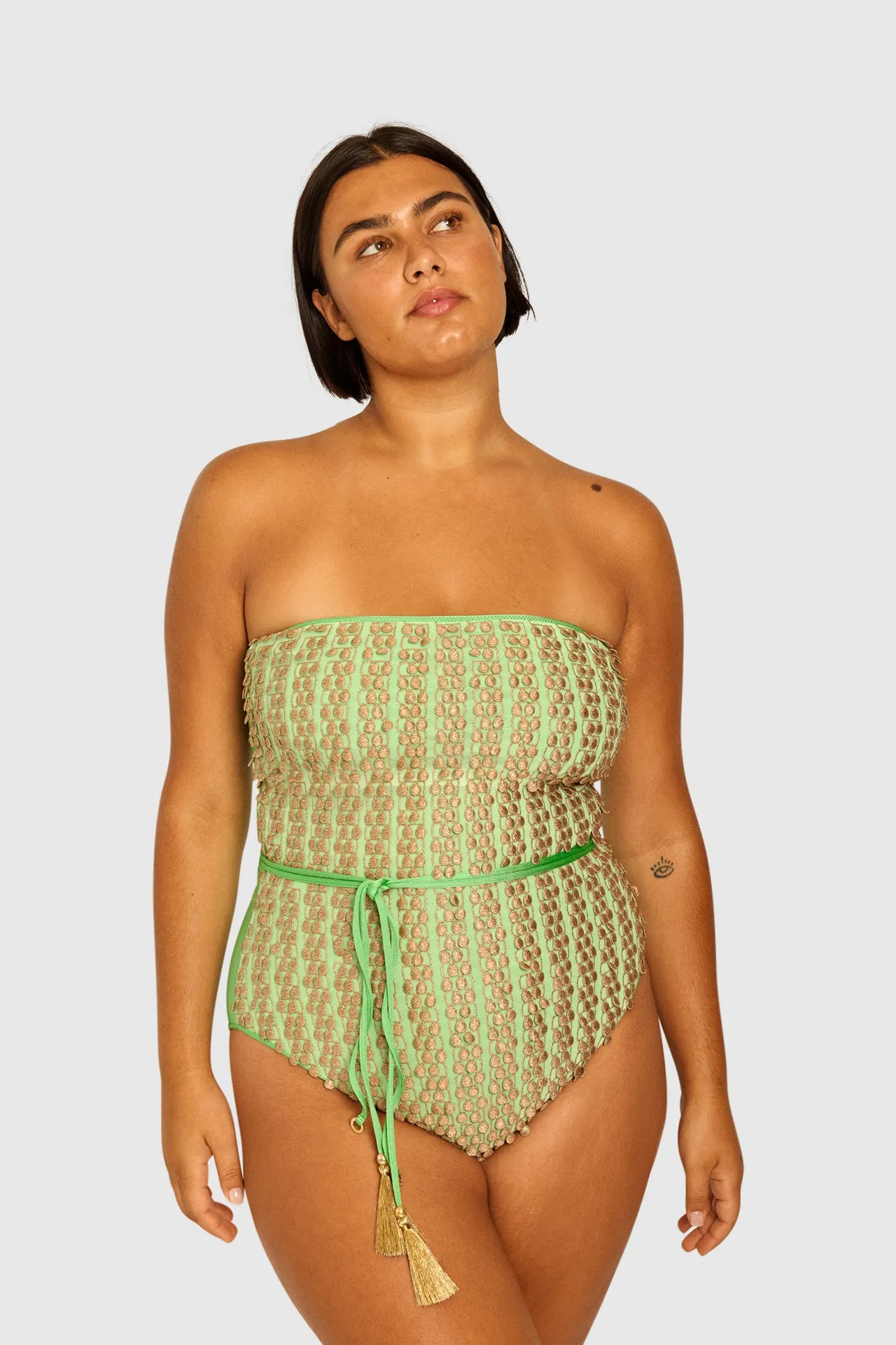 Mint Pom Pom Swimsuit sold by HANNE BLOCH product image thumbnail 2