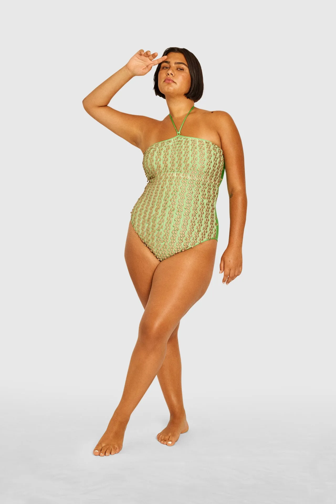 Mint Pom Pom Swimsuit sold by HANNE BLOCH product image thumbnail 3