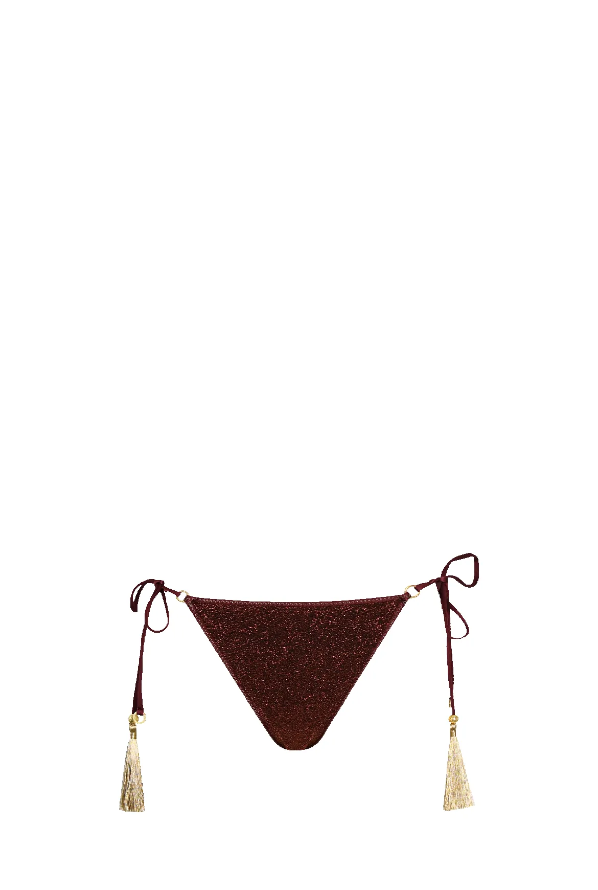 Bordeaux Glitter Triangle Bikini - Bottom sold by HANNE BLOCH