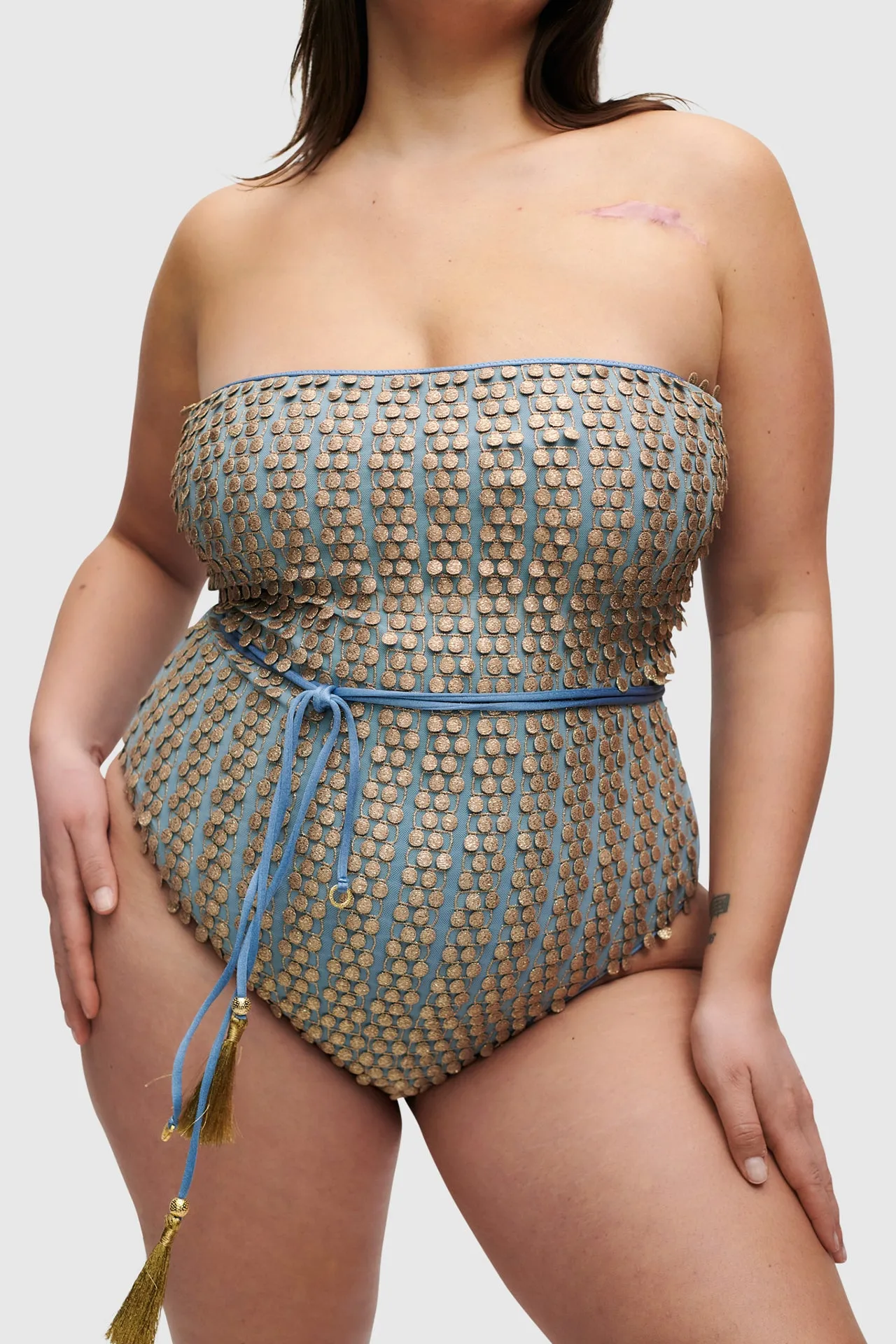 Blue Pom Pom Swimsuit sold by HANNE BLOCH product image thumbnail 4