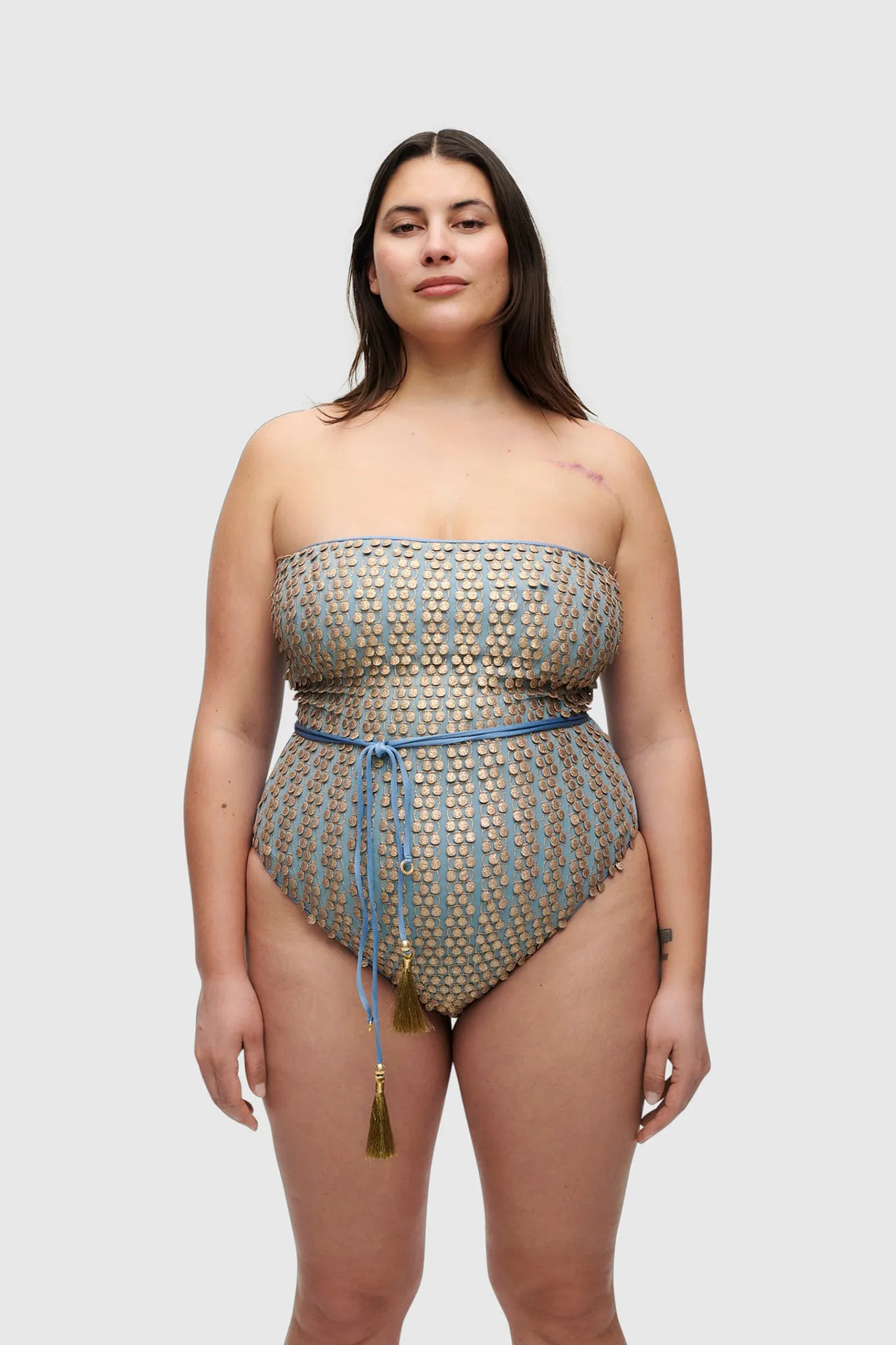 Blue Pom Pom Swimsuit sold by HANNE BLOCH product image thumbnail 3