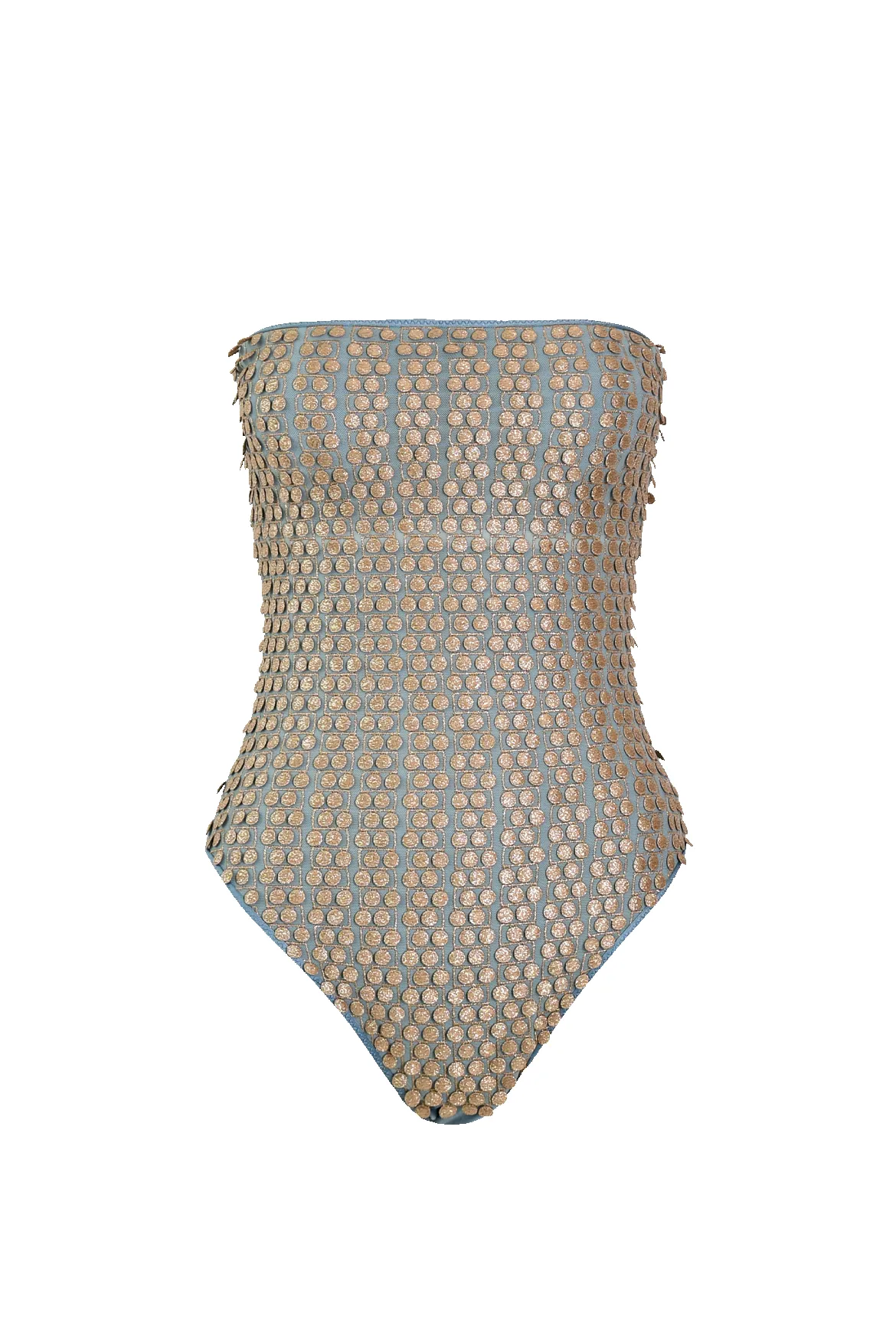 Blue Pom Pom Swimsuit sold by HANNE BLOCH