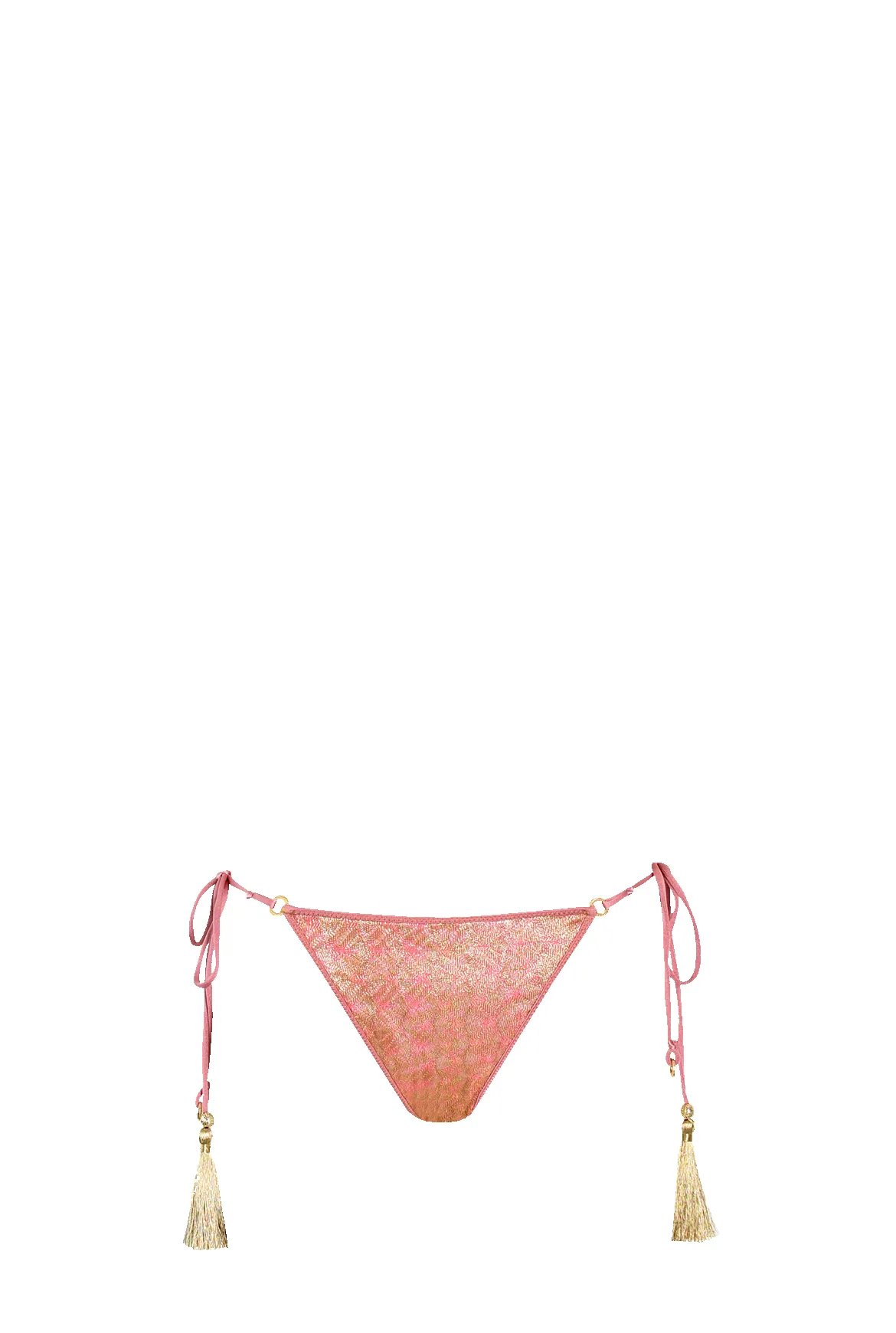 Gold Rose Knit Tiny Triangle Bikini - Bottom sold by HANNE BLOCH