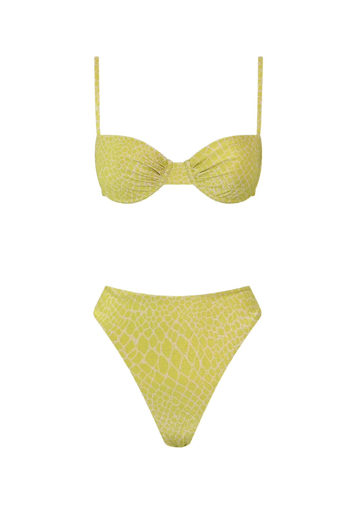 Acid Croco Balconette Bikini sold by HANNE BLOCH
