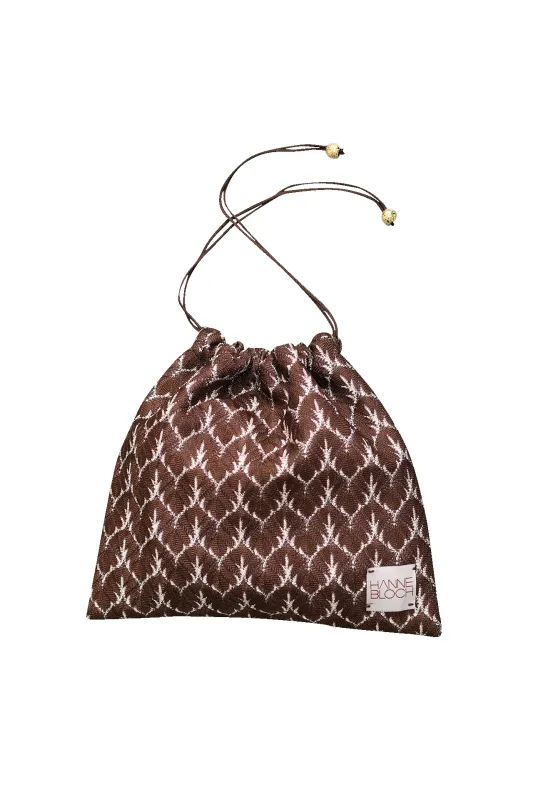 Gold Knit Drawstring Bag made by HANNE BLOCH