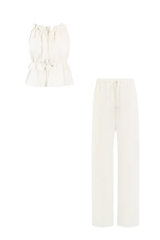 Silk Pants String Set made by HANNE BLOCH