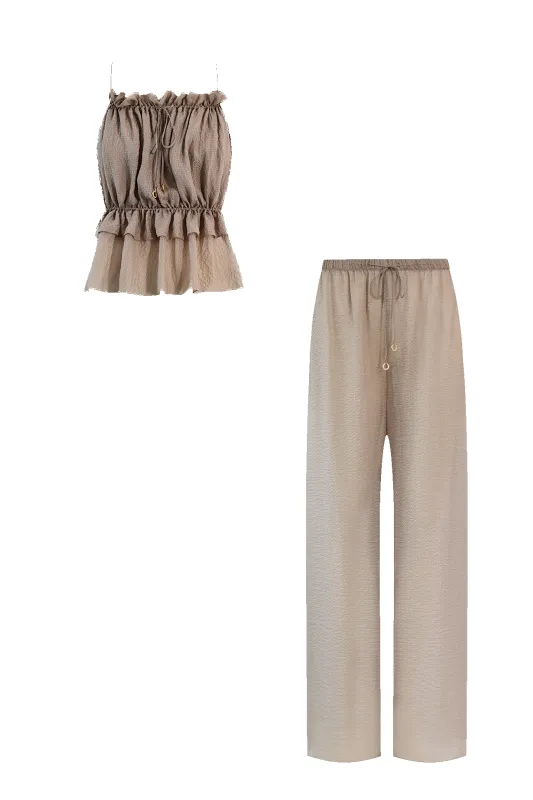 Silk Trousers String Set made by HANNE BLOCH