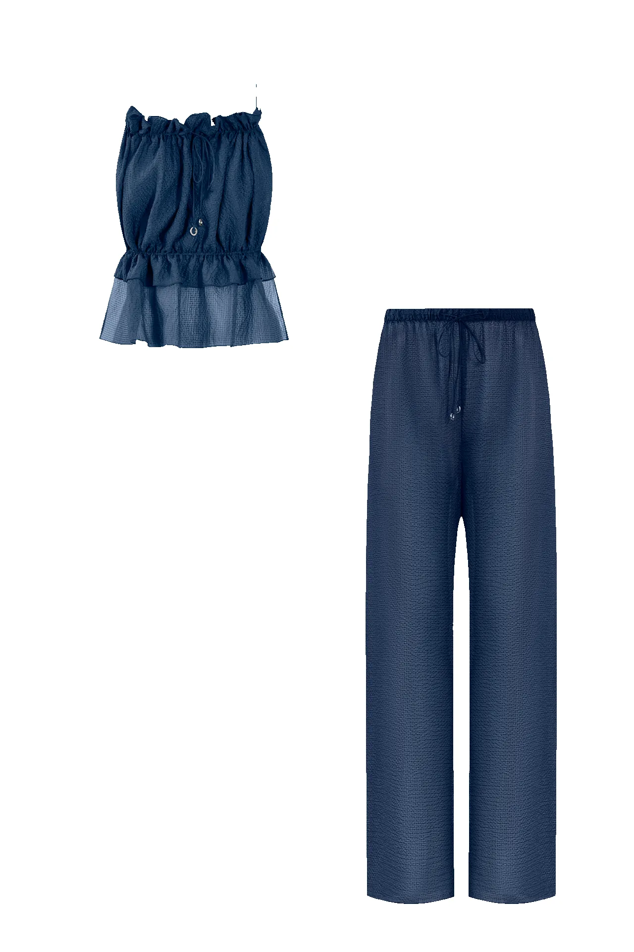 Silk Trousers String Set sold by HANNE BLOCH