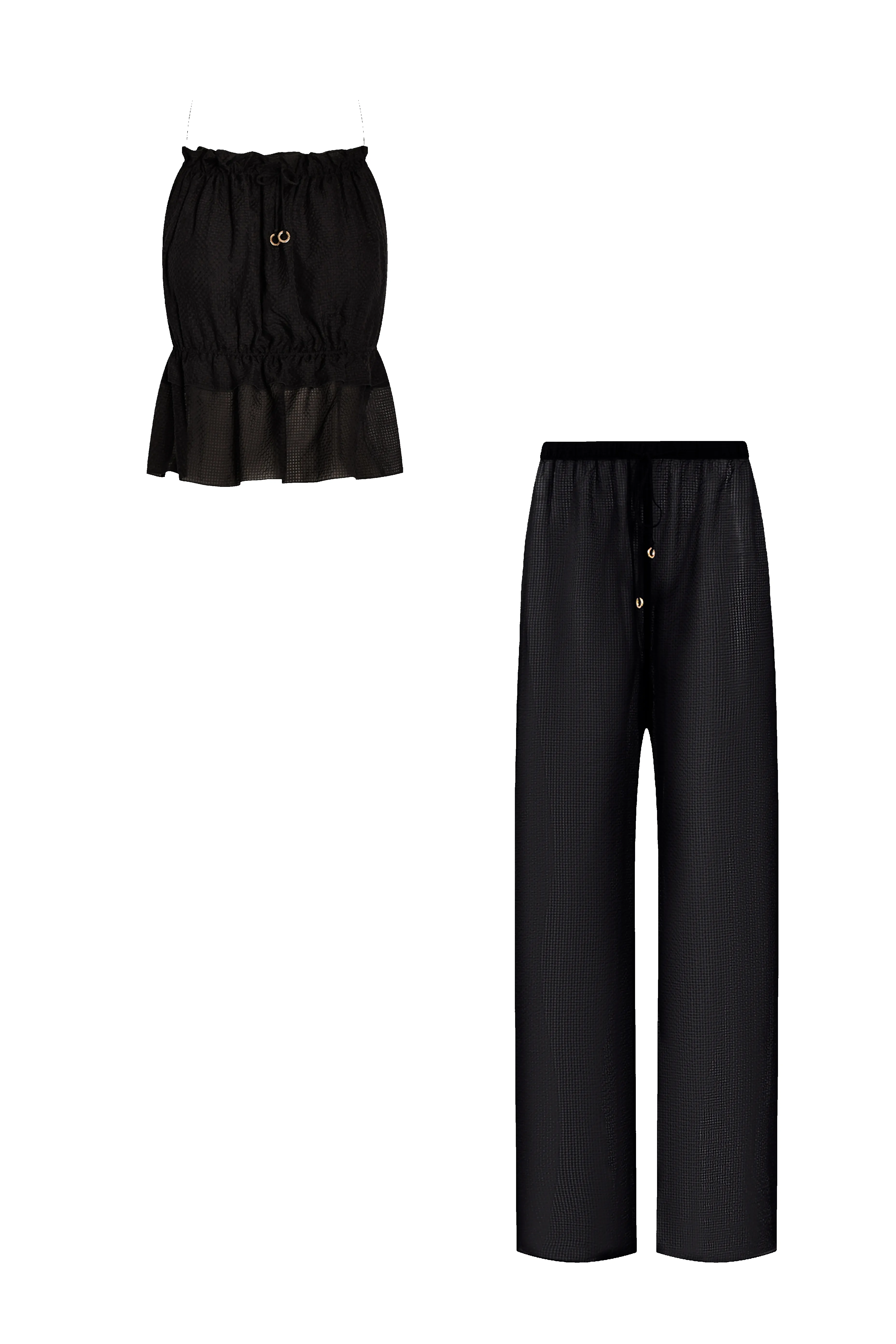 Silk Trousers String Set sold by HANNE BLOCH