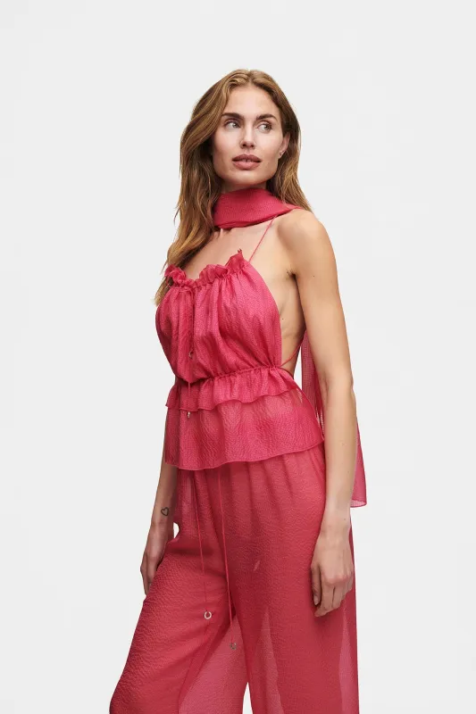 Silk Trousers String Set made by HANNE BLOCH