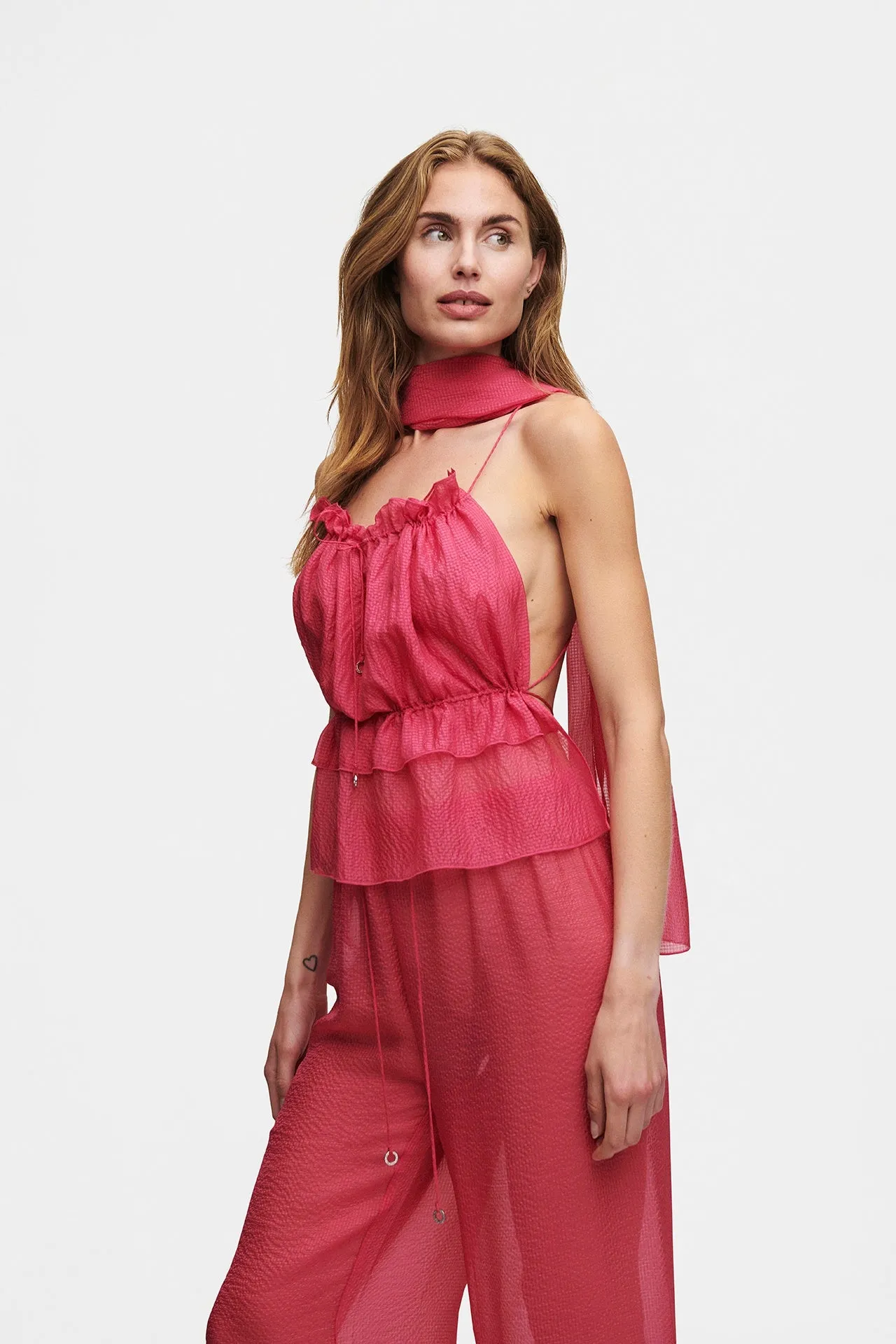 Silk Trousers String Set sold by HANNE BLOCH