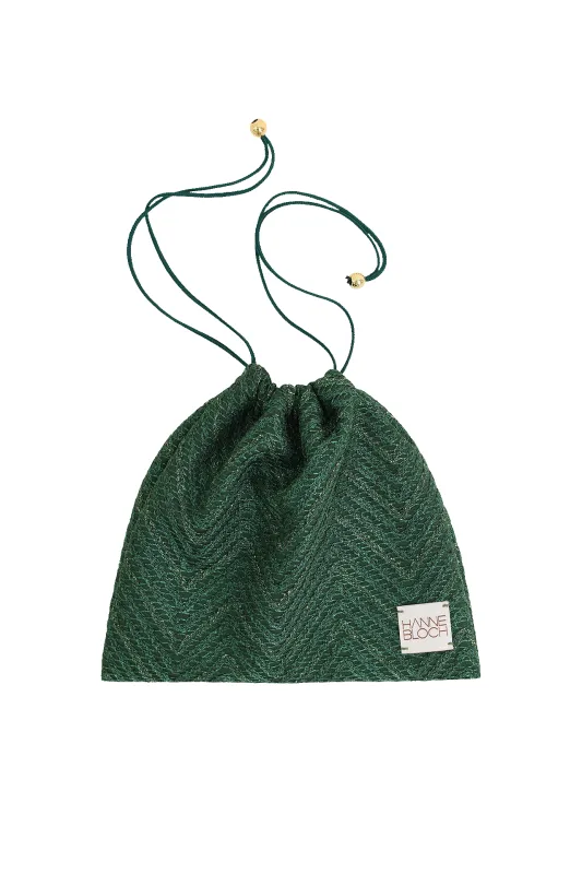 Knit Drawstring Bag made by HANNE BLOCH
