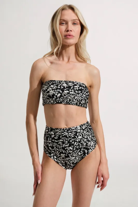 Black Coral Bandeau High Brief Bikini made by HANNE BLOCH