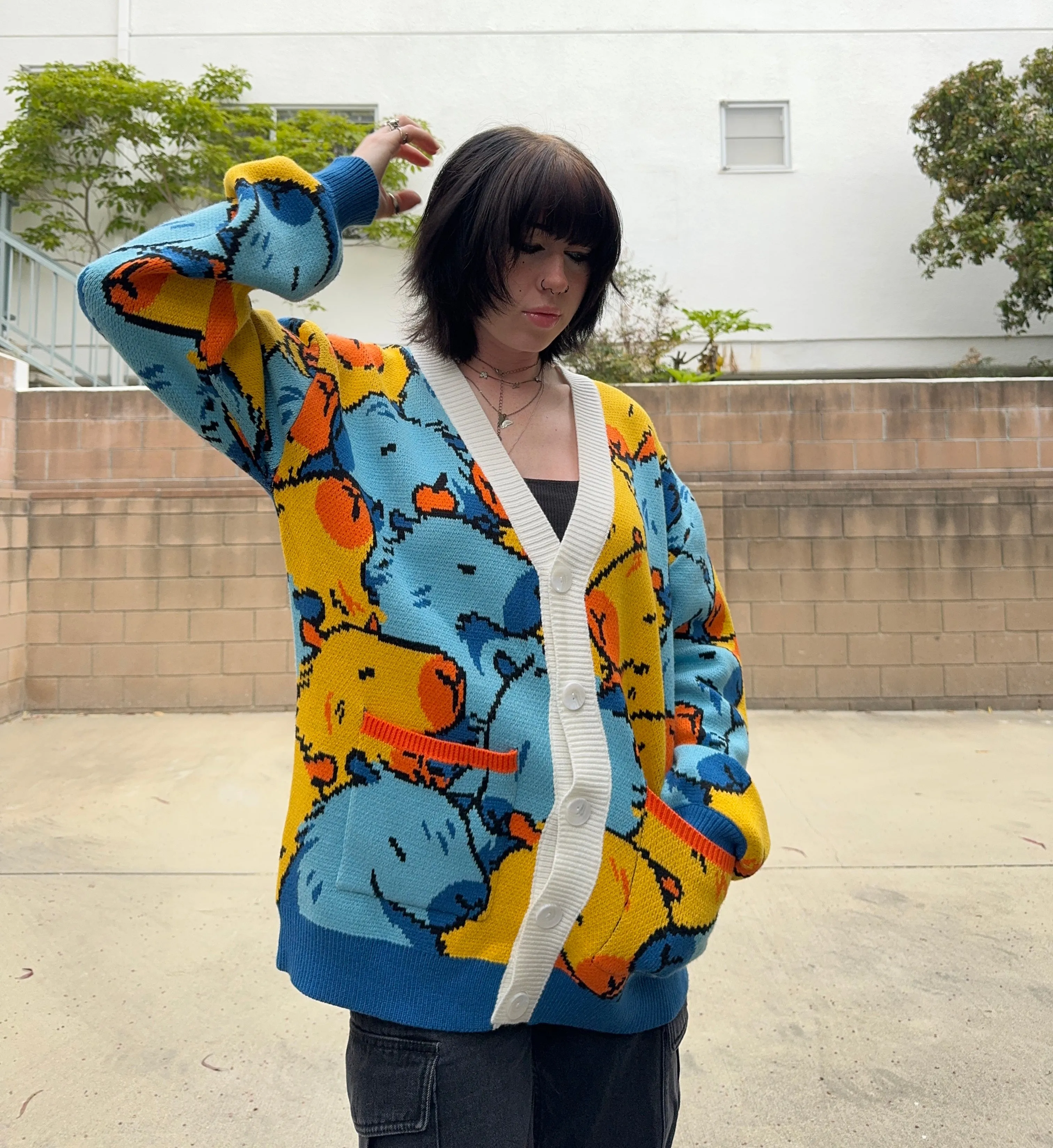 Aroace Capybara Cardigan sold by Steady Hands product image thumbnail 4