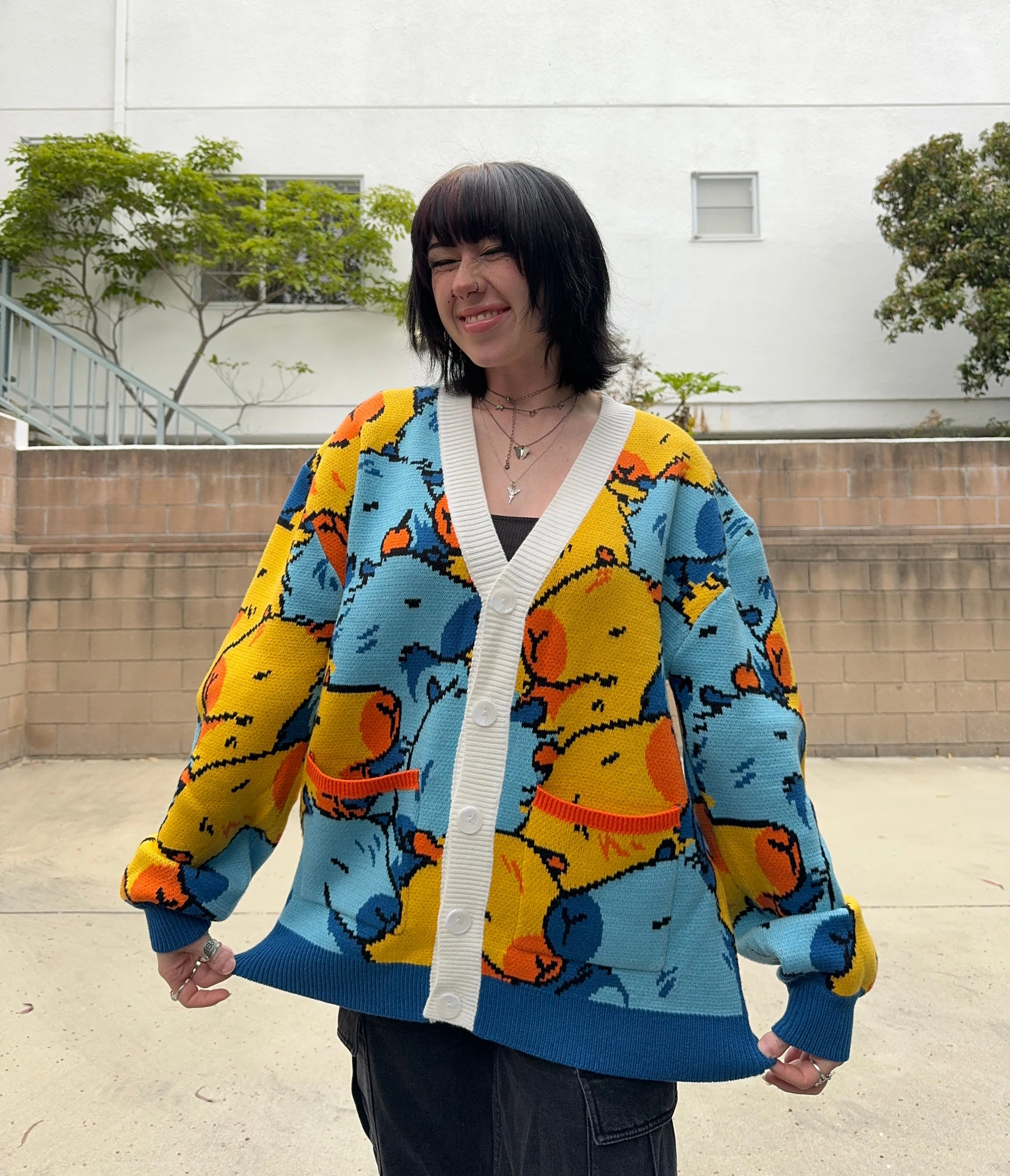 Aroace Capybara Cardigan sold by Steady Hands product image thumbnail 3