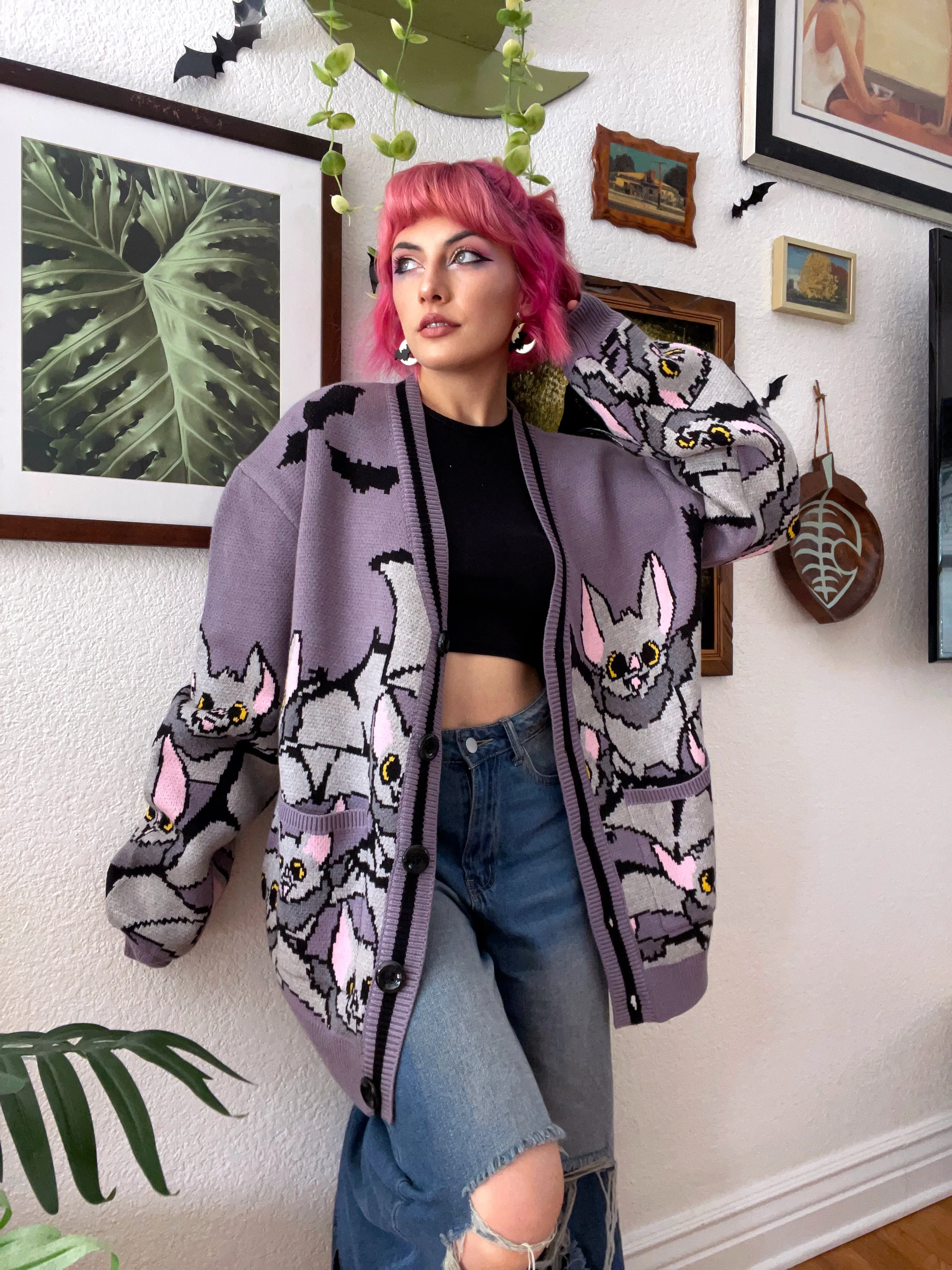 Feeling Batty Cardigan sold by Steady Hands product image thumbnail 4