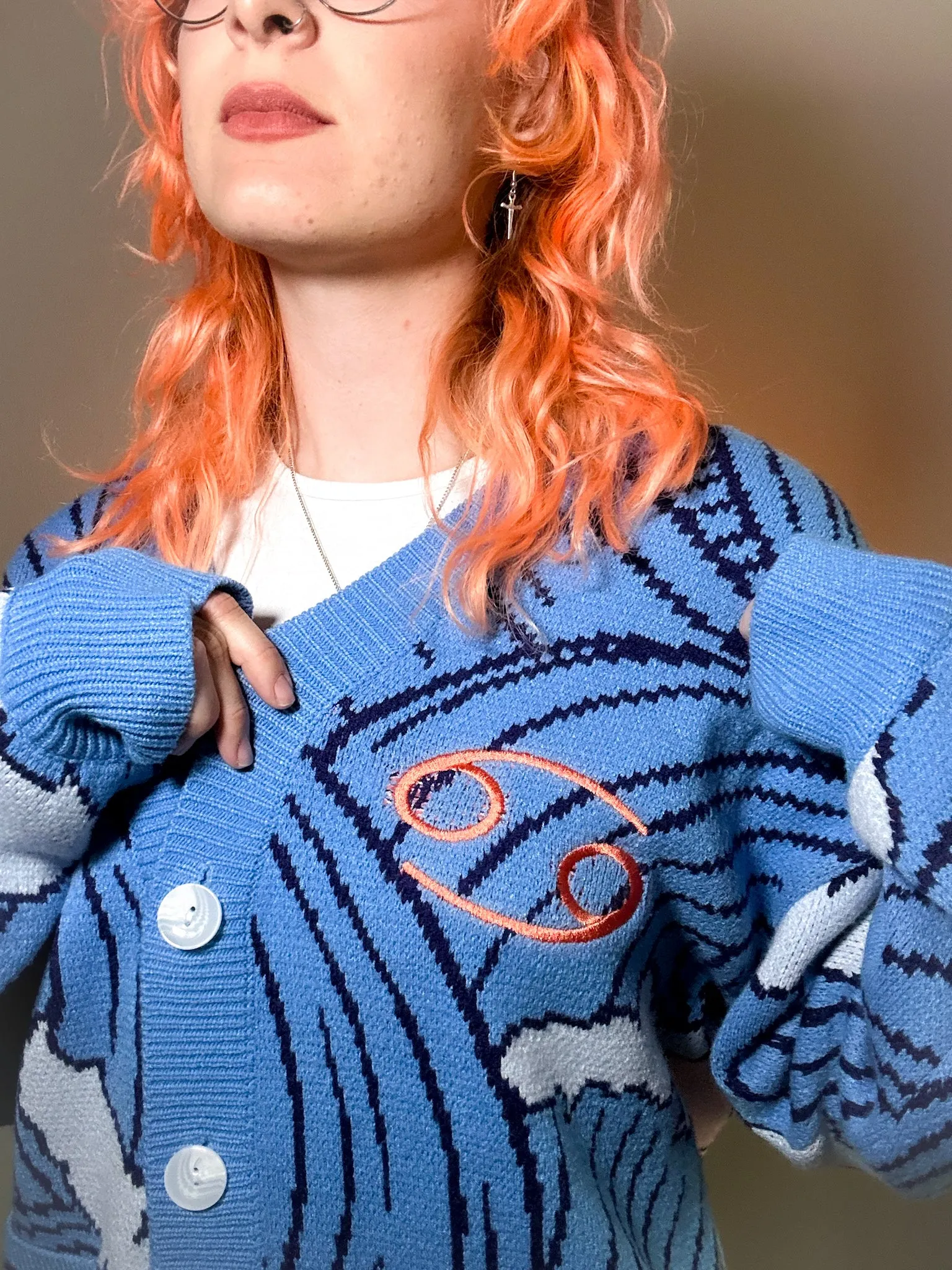 Cancer Cardigan sold by Steady Hands product image thumbnail 4