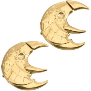 Gold Moon Earring sold by Steady Hands
