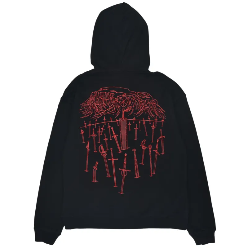 Crimson Hill of Swords Hoodie sold by Steady Hands