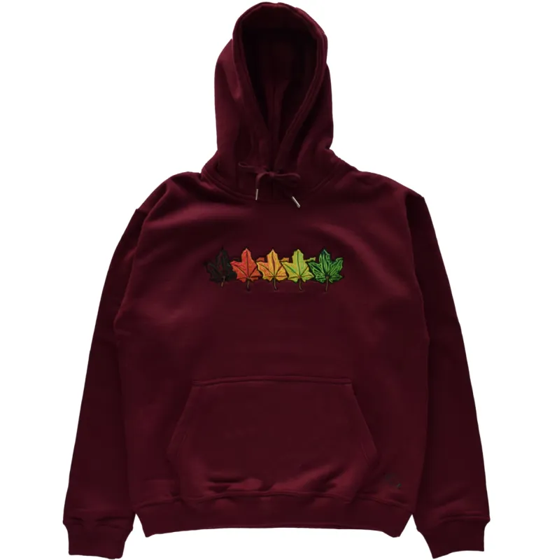 Burgundy Fall Leaves Hoodie sold by Steady Hands