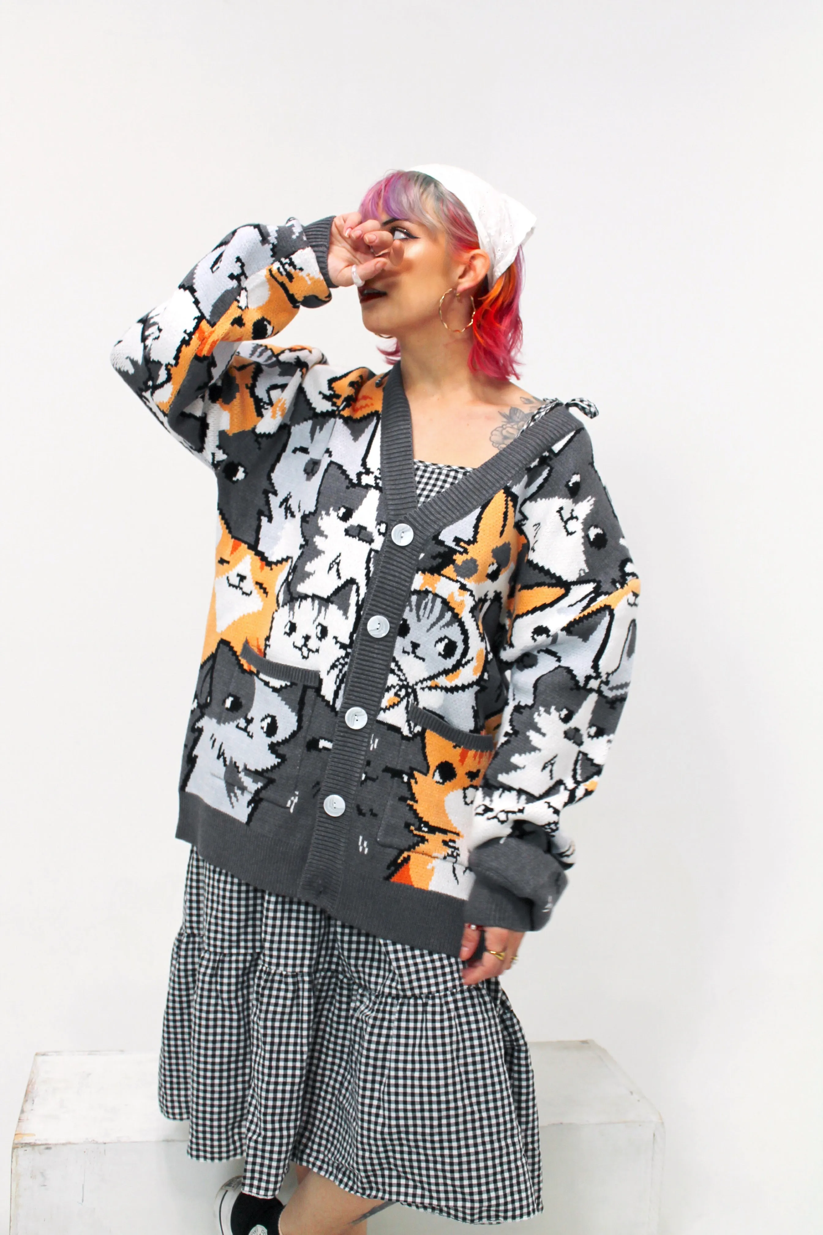 Are You Kitten Me Cardigan sold by Steady Hands product image thumbnail 5