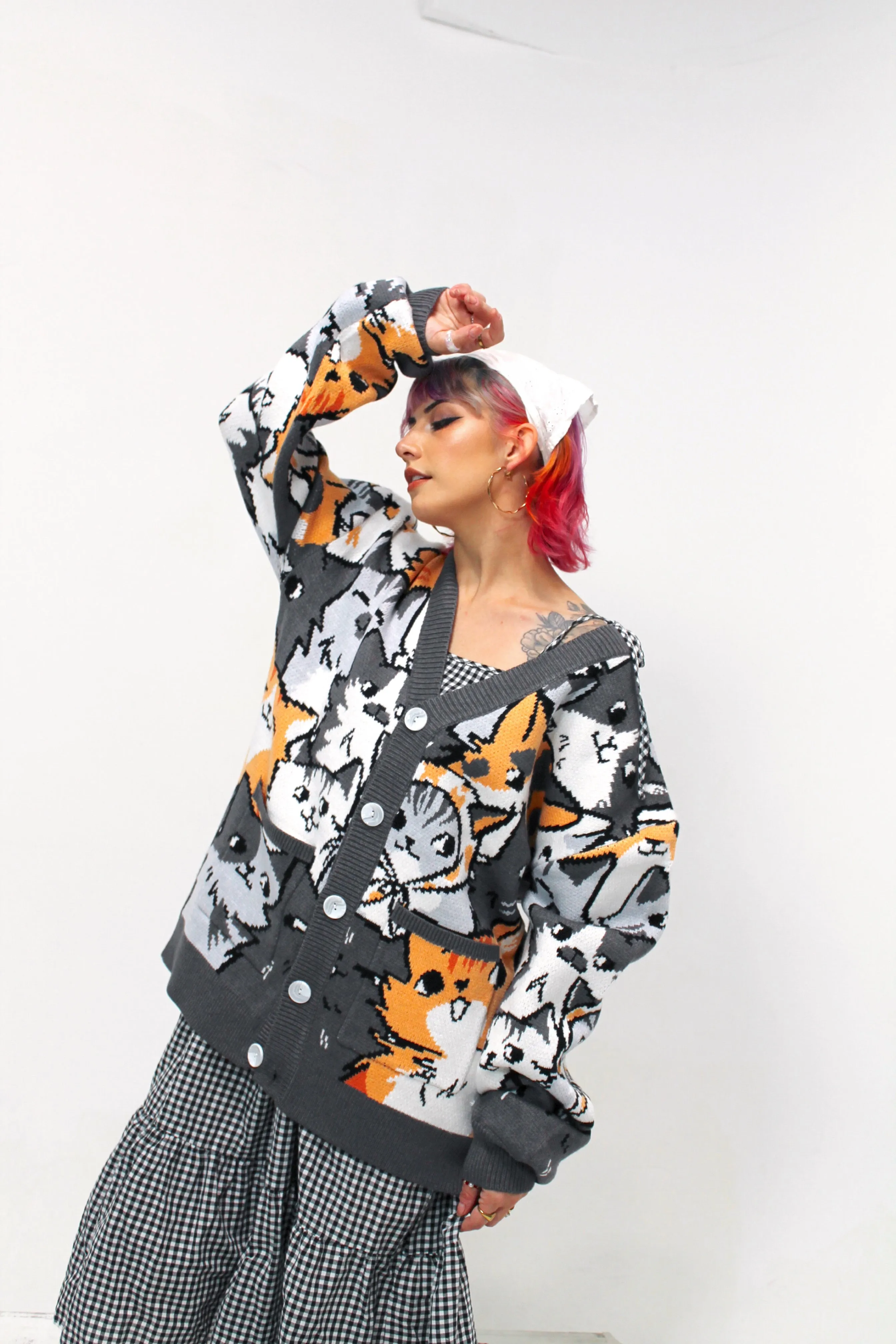 Are You Kitten Me Cardigan sold by Steady Hands product image thumbnail 3