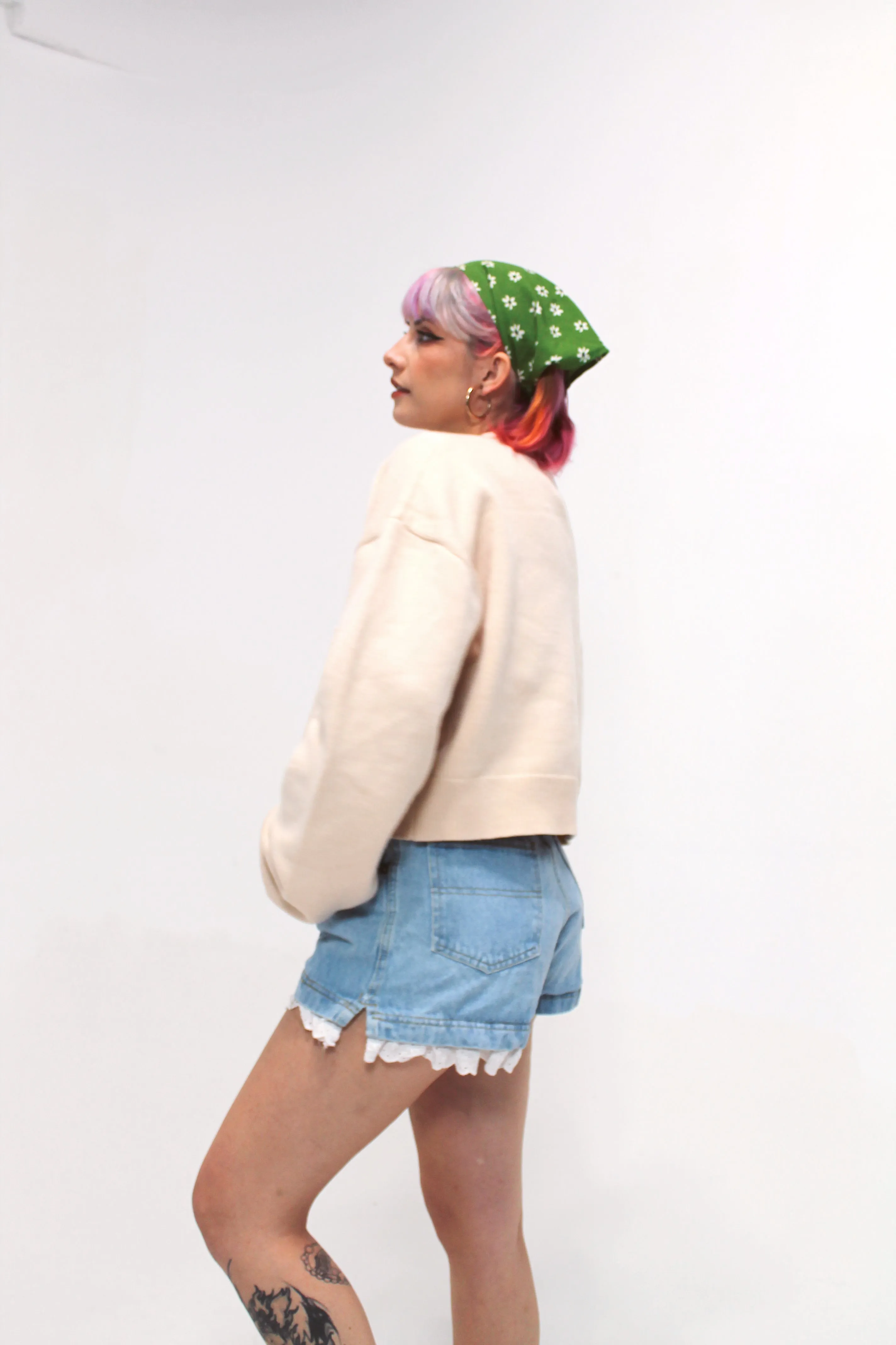 Cropped Beige/Cream/Nude Cardigan sold by Steady Hands product image thumbnail 5