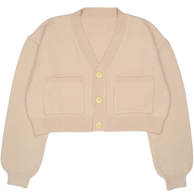 Cropped Beige/Cream/Nude Cardigan sold by Steady Hands