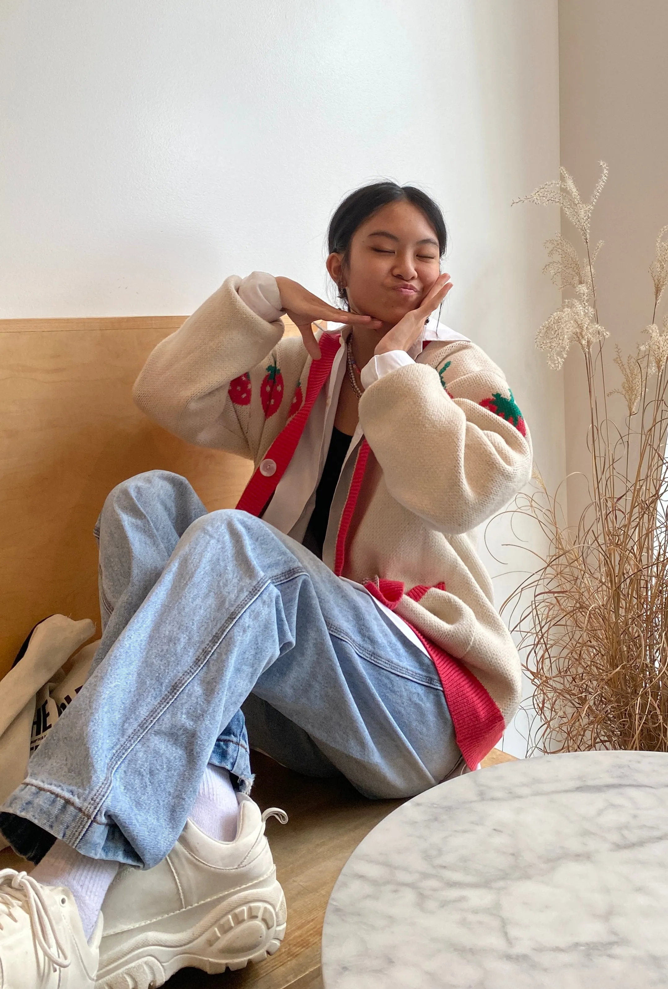 Strawberry Cardigan sold by Steady Hands product image thumbnail 4