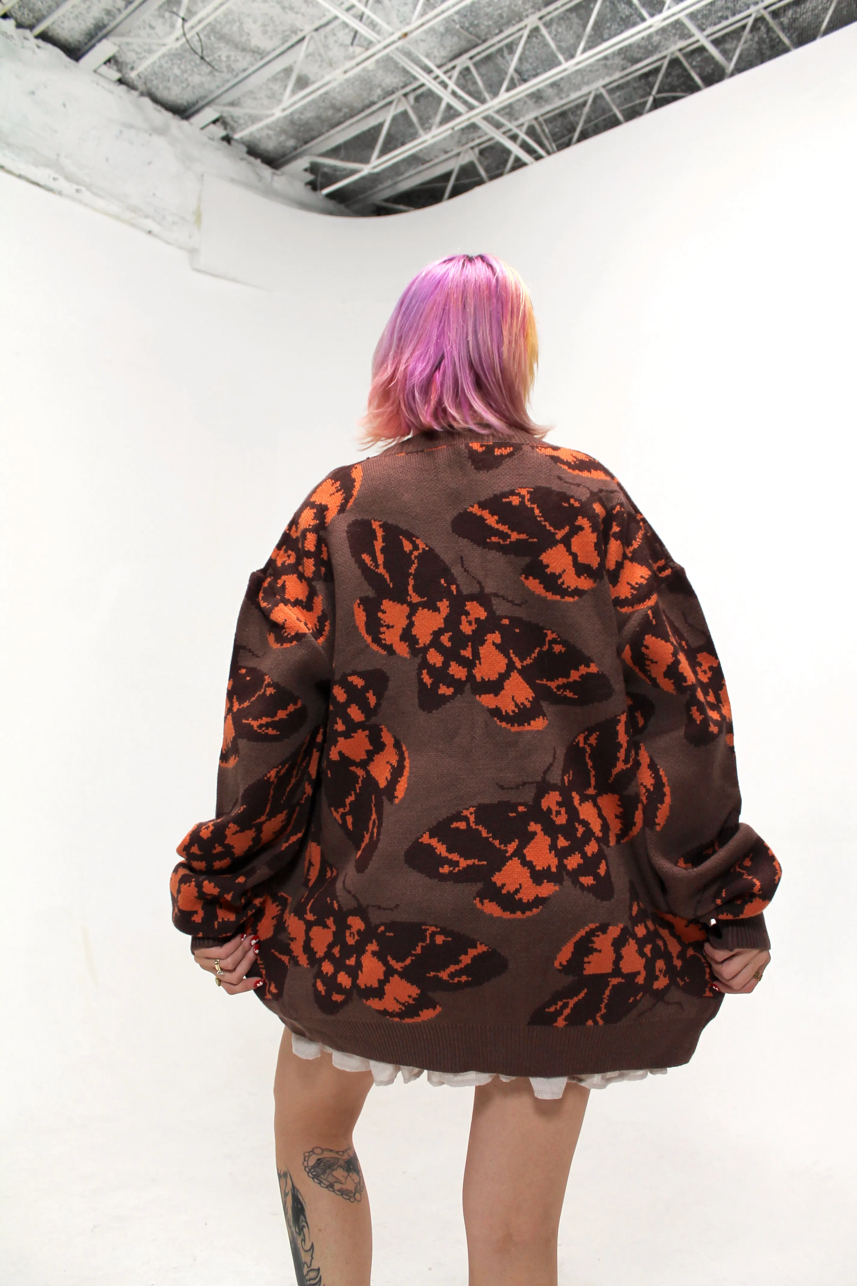 Death's-Head Hawkmoth Cardigan sold by Steady Hands product image thumbnail 4
