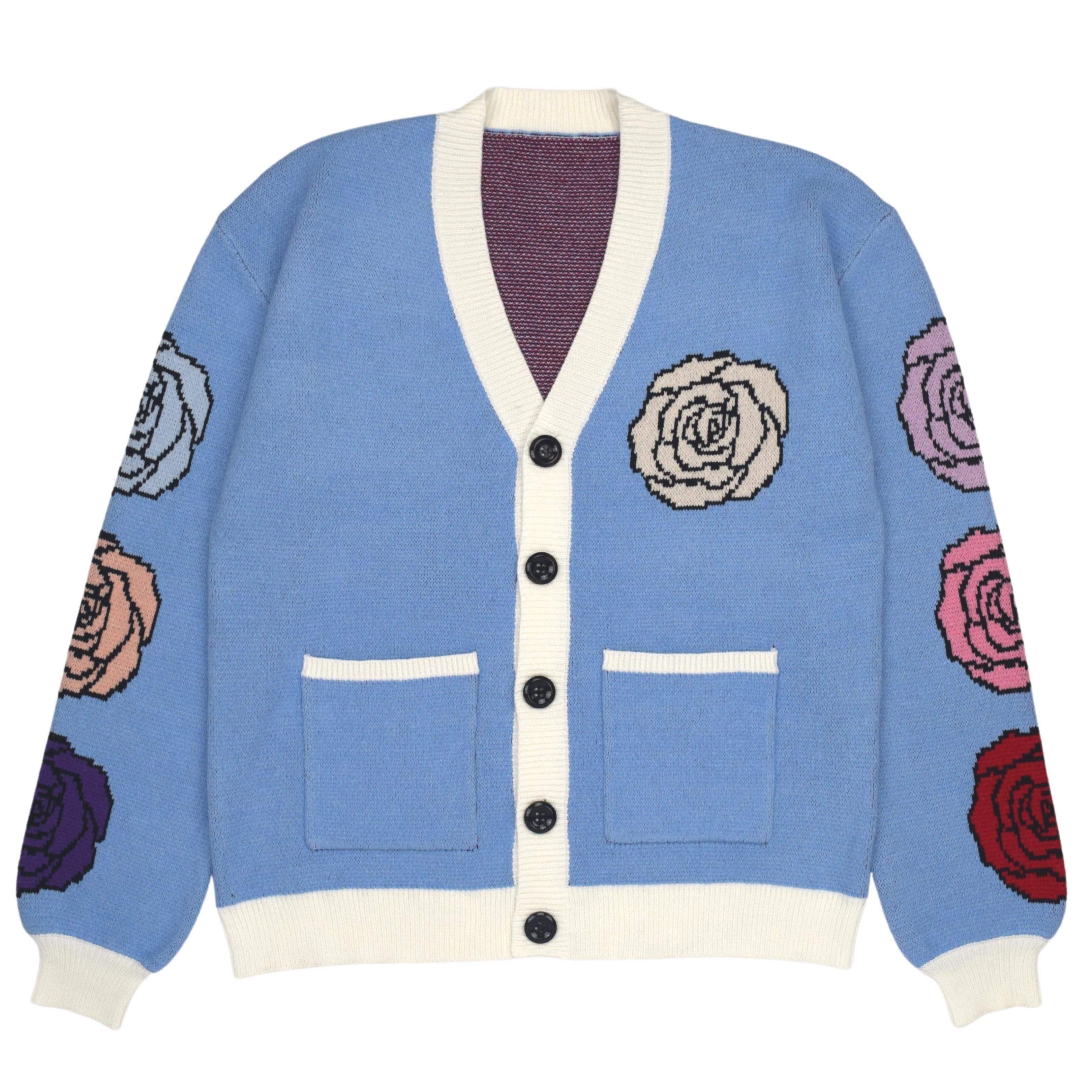 トップス (Rose)Heve bubbly 2way cable cardigan Happy Travels Pink Rose Embellished Sweater – Shop the Mint