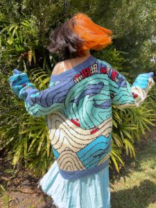 Fishy in the Sea Cardigan sold by Steady Hands