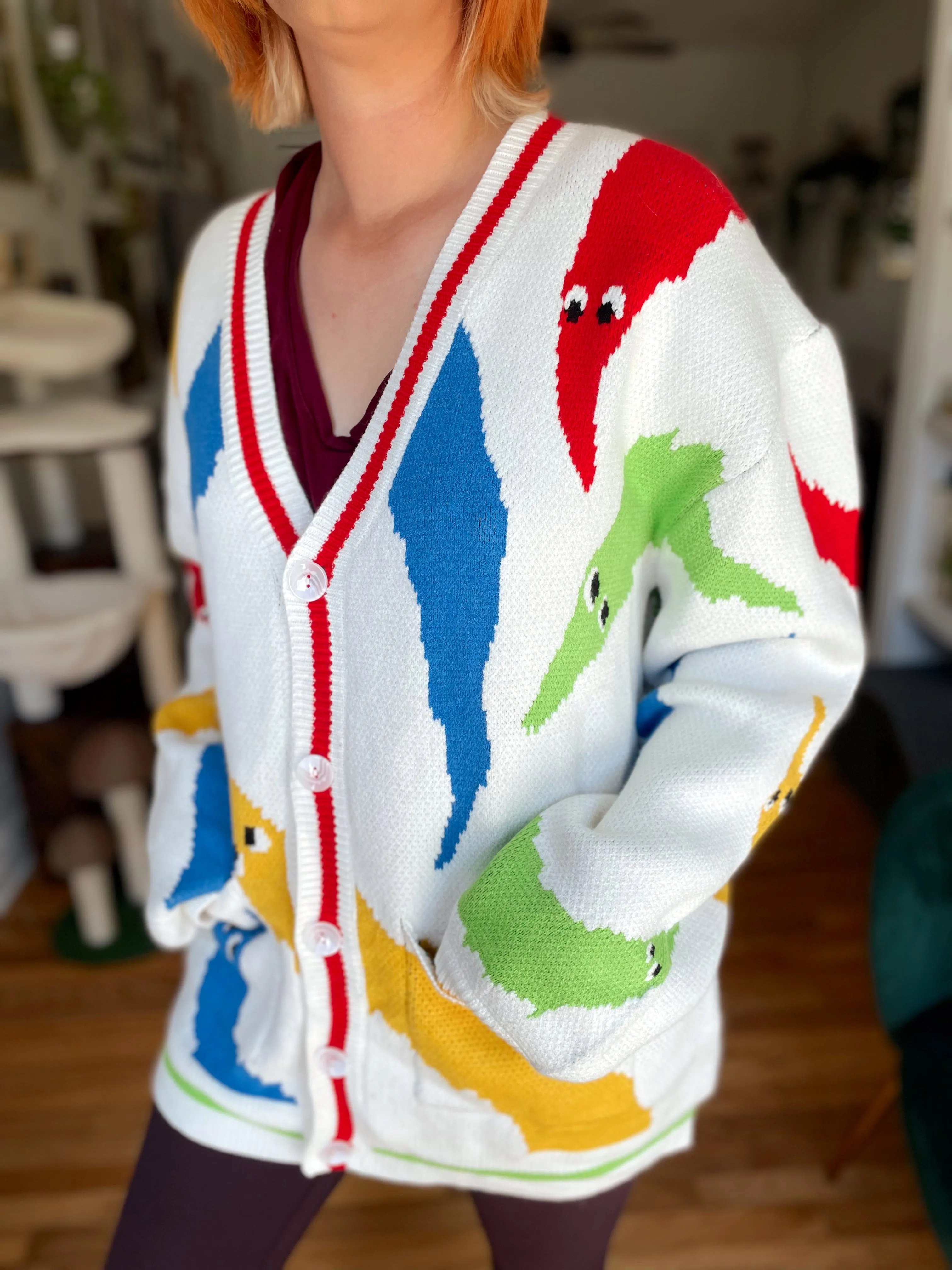 Worm on a String Cardigan sold by Steady Hands product image thumbnail 5