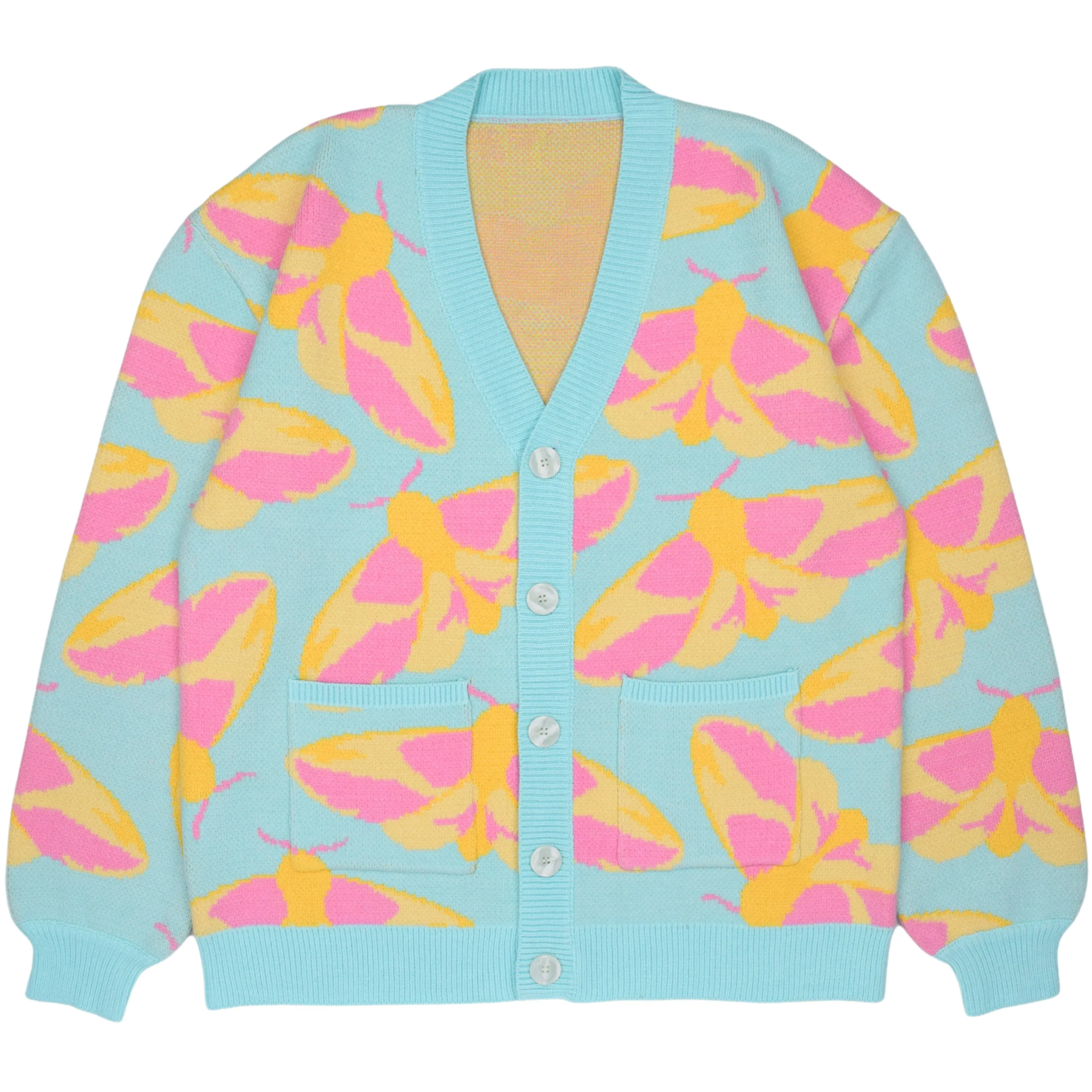 Rosy Maple Moth Cardigan sold by Steady Hands