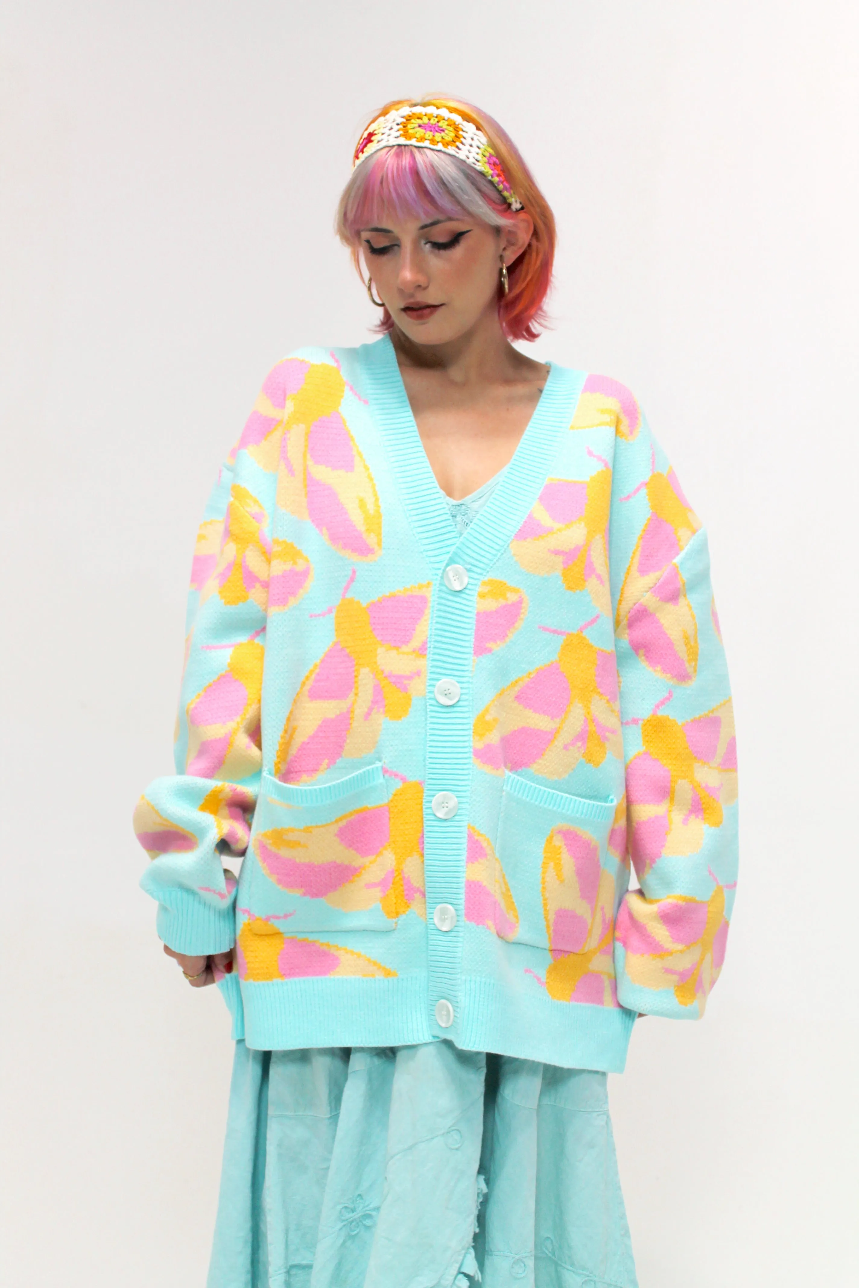 Rosy Maple Moth Cardigan sold by Steady Hands product image thumbnail 3