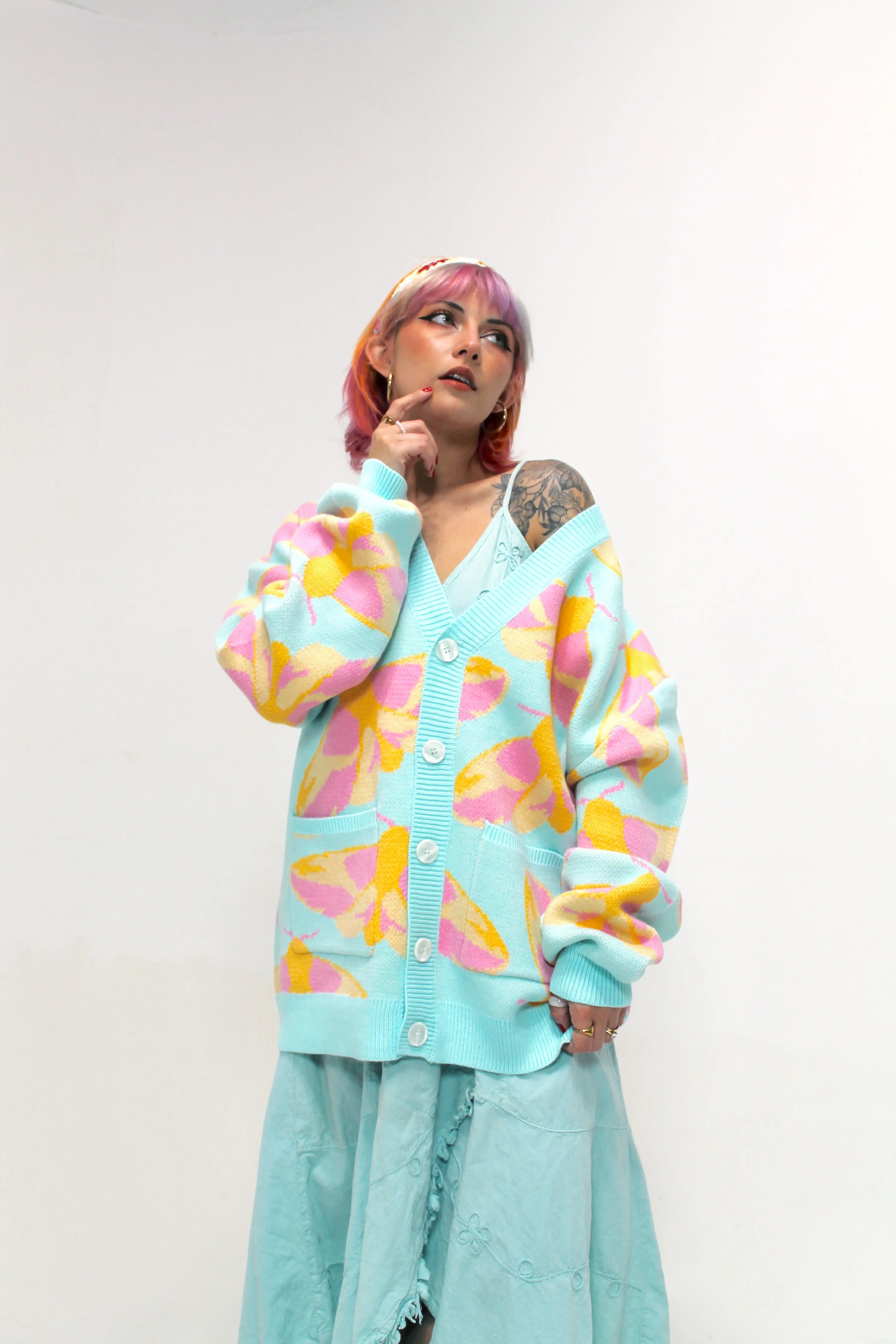 Rosy Maple Moth Cardigan sold by Steady Hands product image thumbnail 5