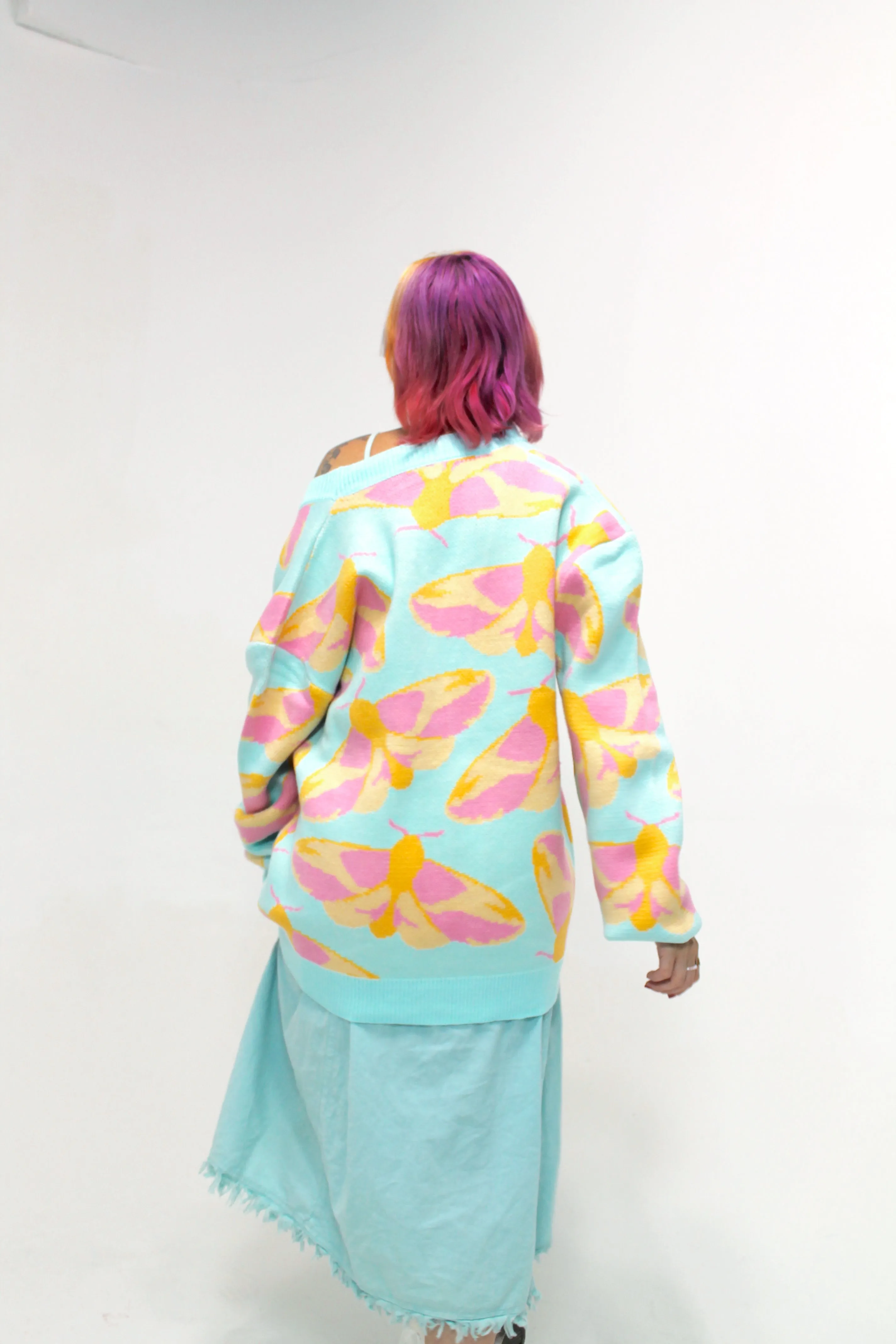 Rosy Maple Moth Cardigan sold by Steady Hands product image thumbnail 4